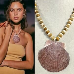 Free People Love Letter To The Sea Necklace NWT Bohemian Beach Adjustable Shell